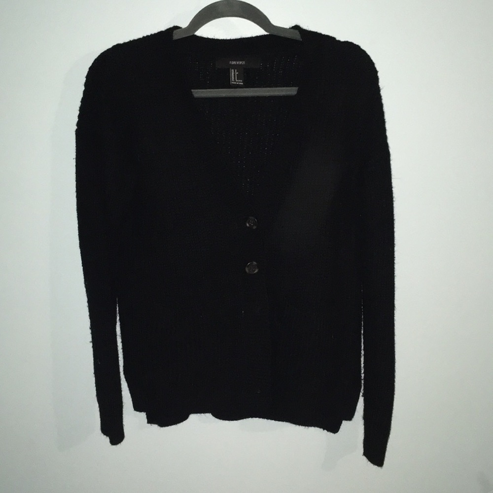 Forever 21 Black Cardigan (Small)